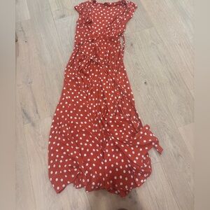 Tularosa Orange Polka Dot Dress